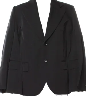 Comme des Garçons Japan. NEW W/TAGS. Black Wool Cupra Lined Cape Style Blazer