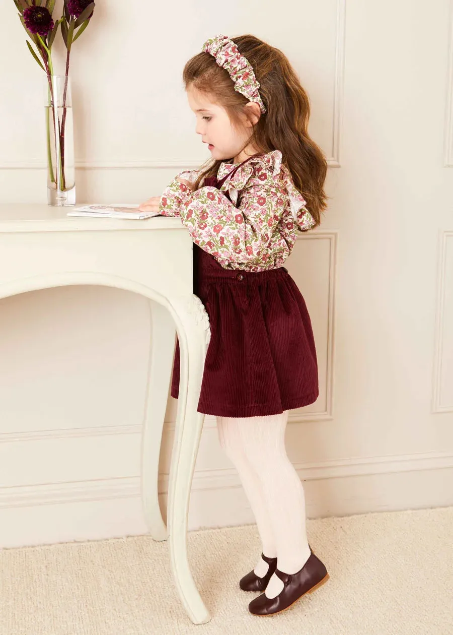 Daphne Floral Long Sleeve Blouse in Pink (12mths-10yrs)