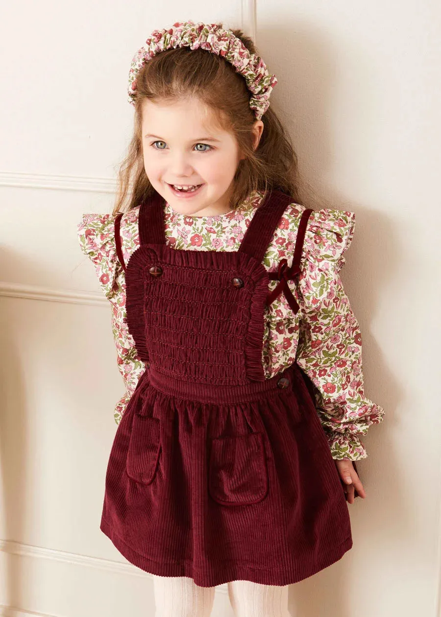 Daphne Floral Long Sleeve Blouse in Pink (12mths-10yrs)