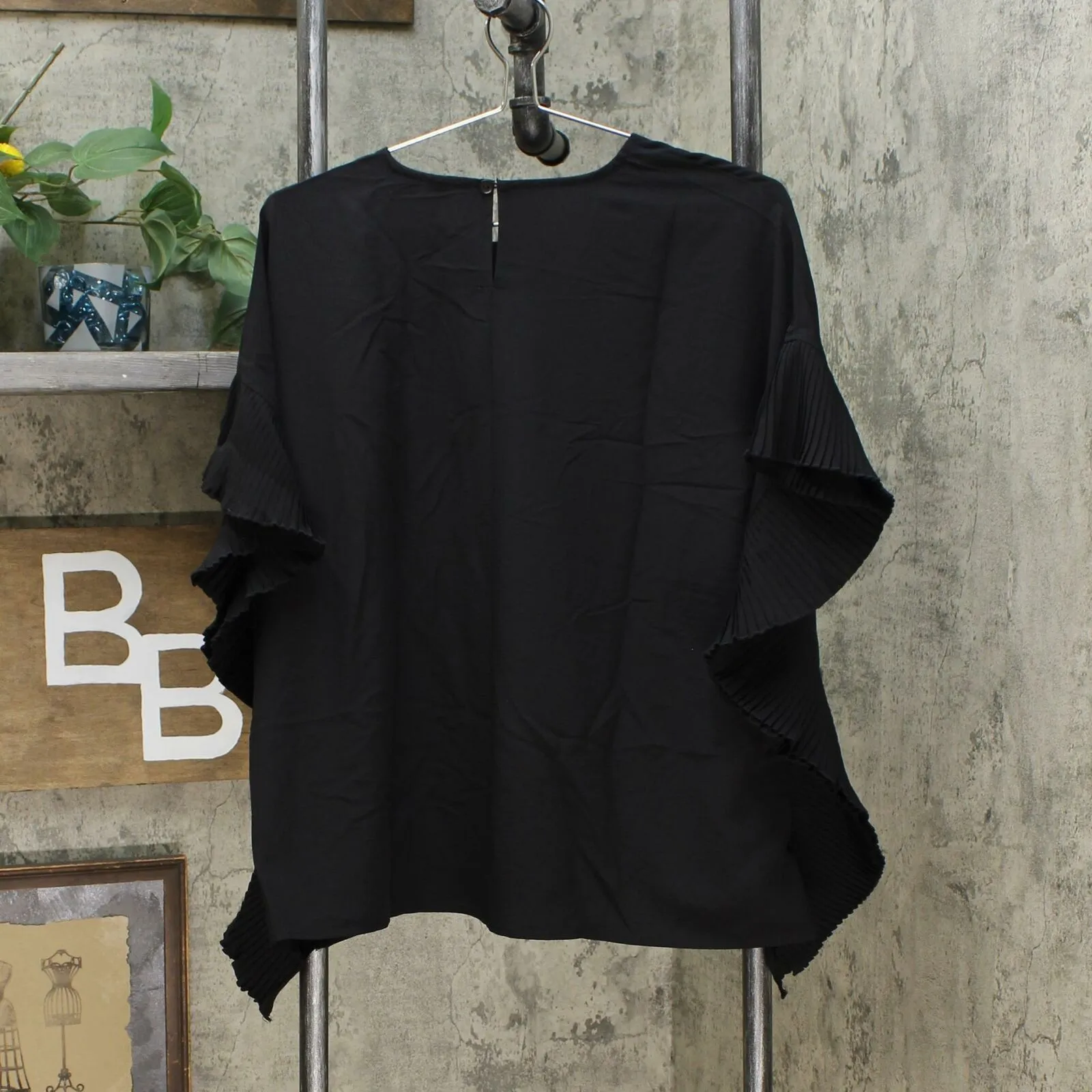 DG2 by Diane Gilman Women's Pleated Poncho Blouse