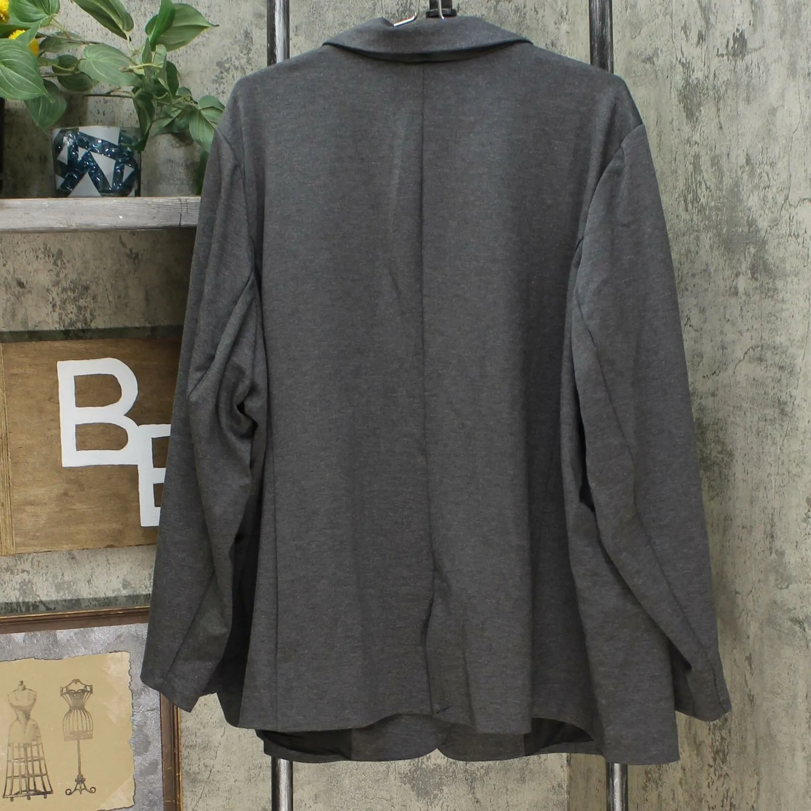 DG2 by Diane Gilman Women's Plus Size Ponte Knit Boyfriend Blazer Jacket