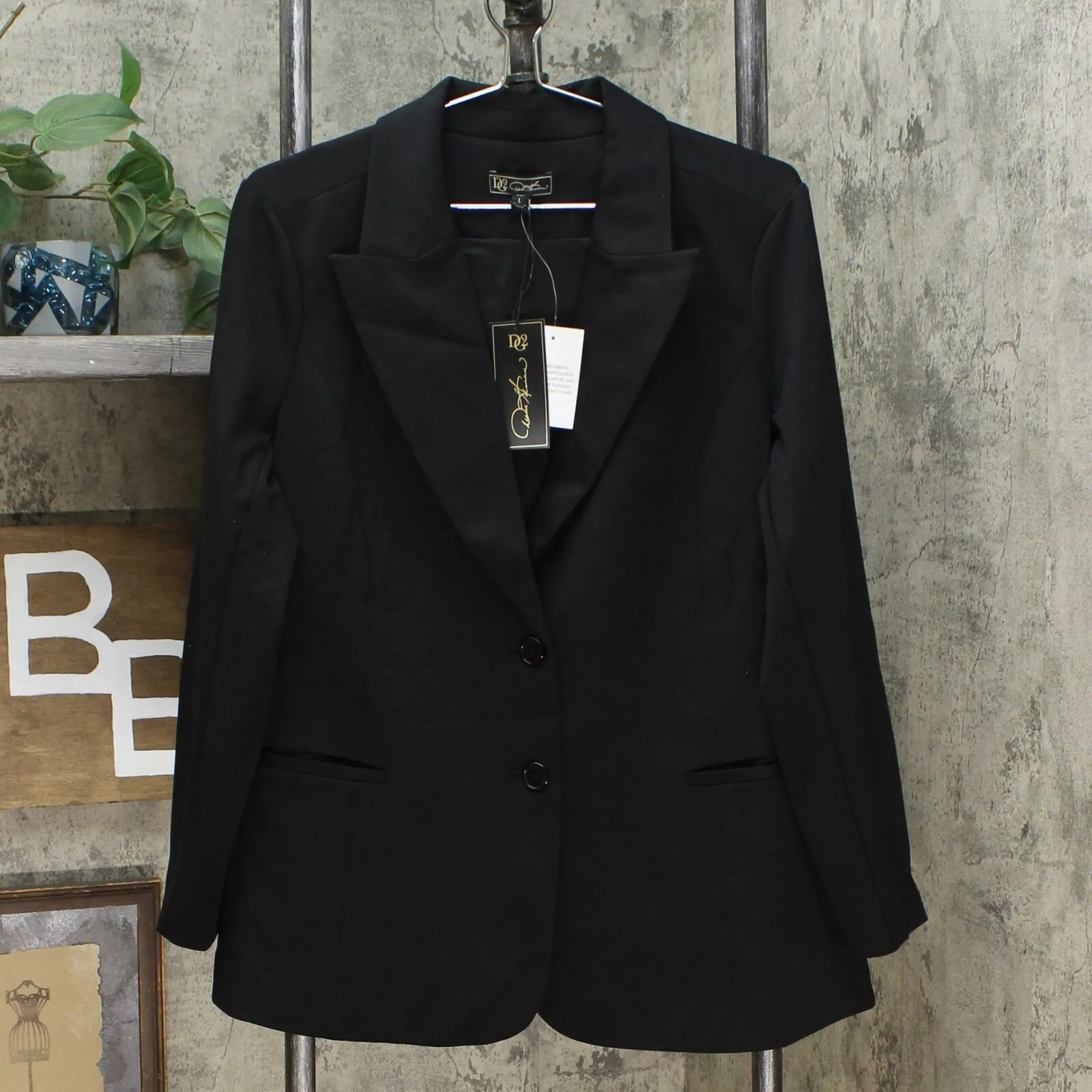 DG2 by Diane Gilman Women's Ponte Knit Boyfriend Blazer