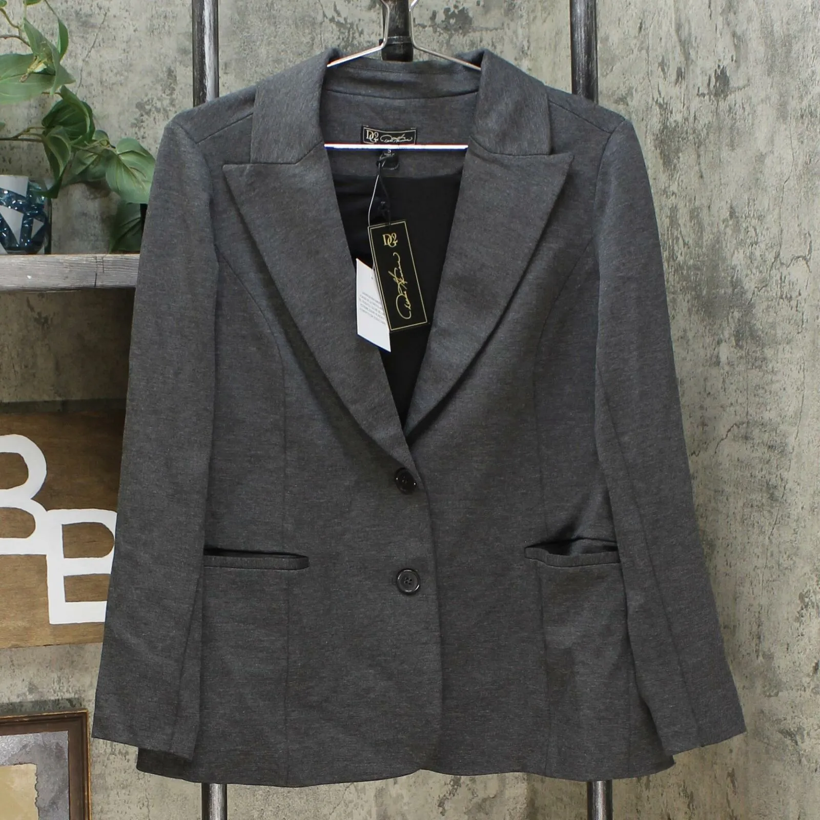 DG2 by Diane Gilman Women's Ponte Knit Boyfriend Blazer