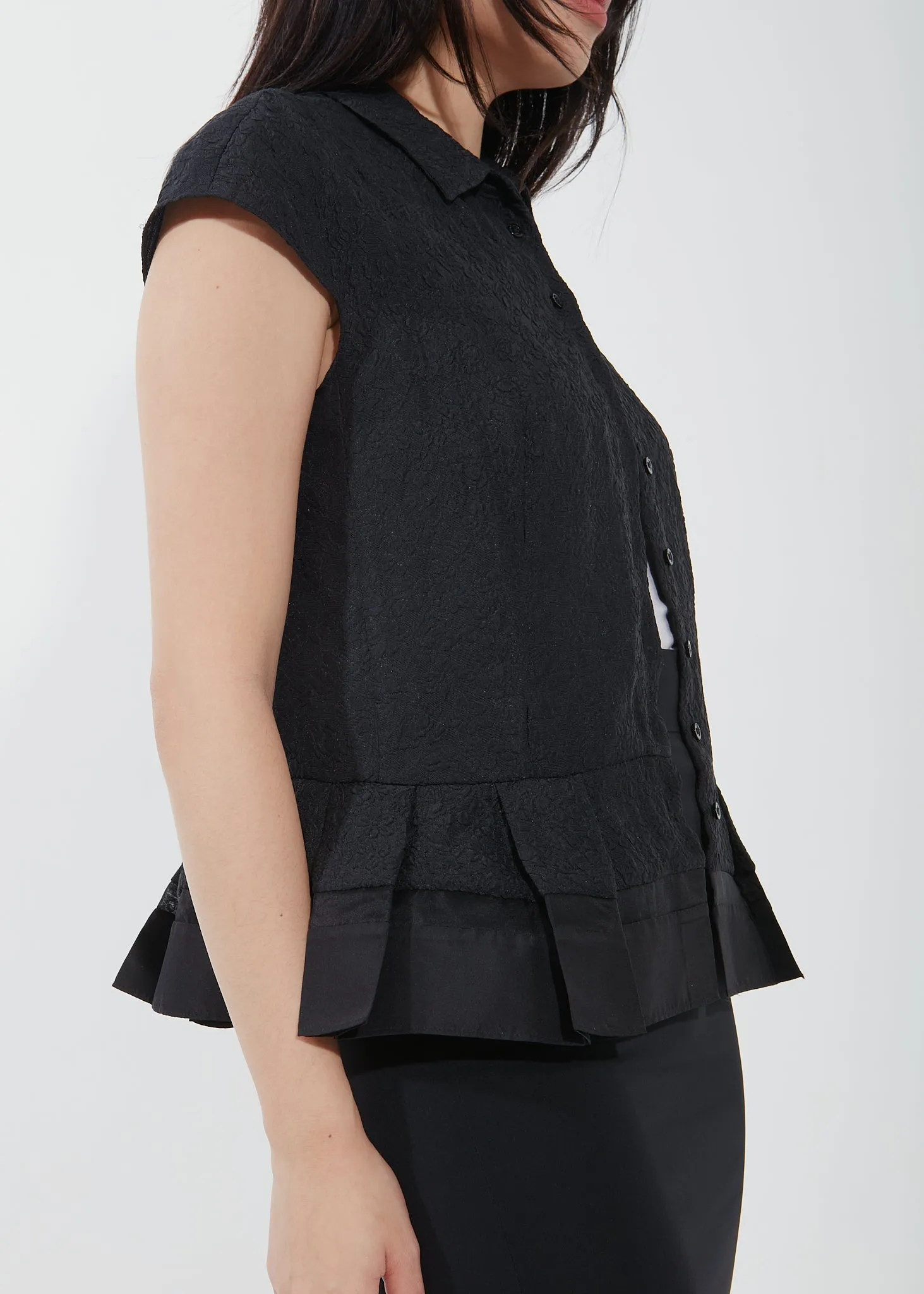 Dior Vintage Black Peplum Top - 6