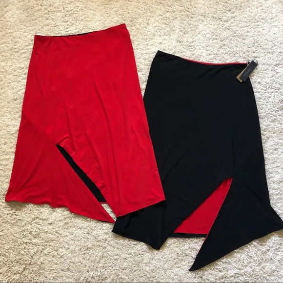 Donna Karan Pull On Reversible Shark Bite Skirt
