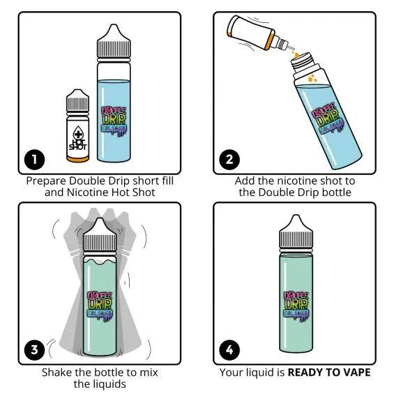 Double Drip E-Liquid Strawberry Banana Waffle Short Fill E-Liquid 50ml