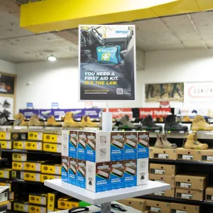 Double Sided Off-location Corflute Sign 'Drive Safely With FastAid'