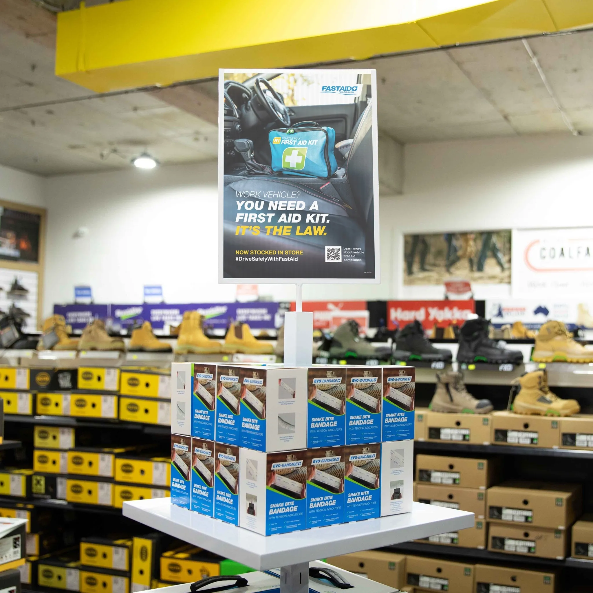 Double Sided Off-location Corflute Sign 'Drive Safely With FastAid'
