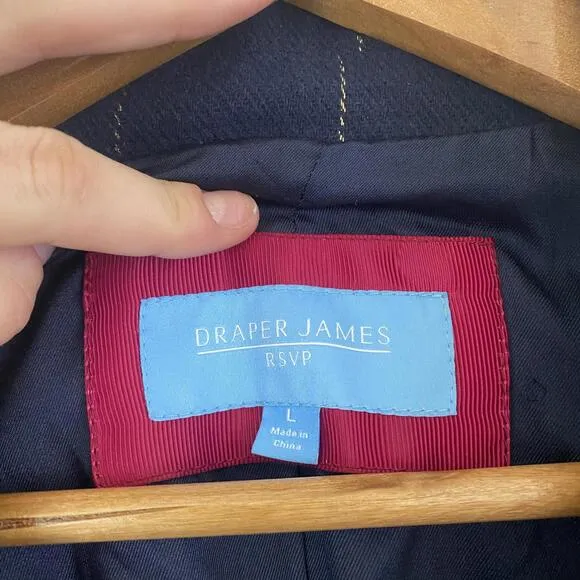 DRAPER JAMES navy and gold blazer
