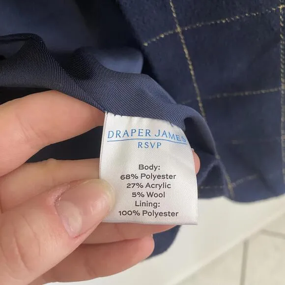 DRAPER JAMES navy and gold blazer