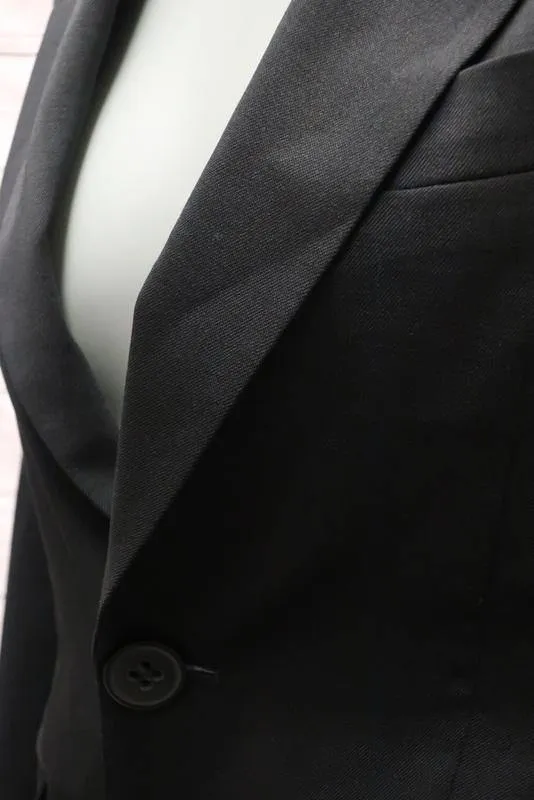 Dsquared2 Blazer Black Stretch Wool Size 38 Two Button Jacket