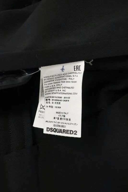 Dsquared2 Blazer Black Stretch Wool Size 38 Two Button Jacket