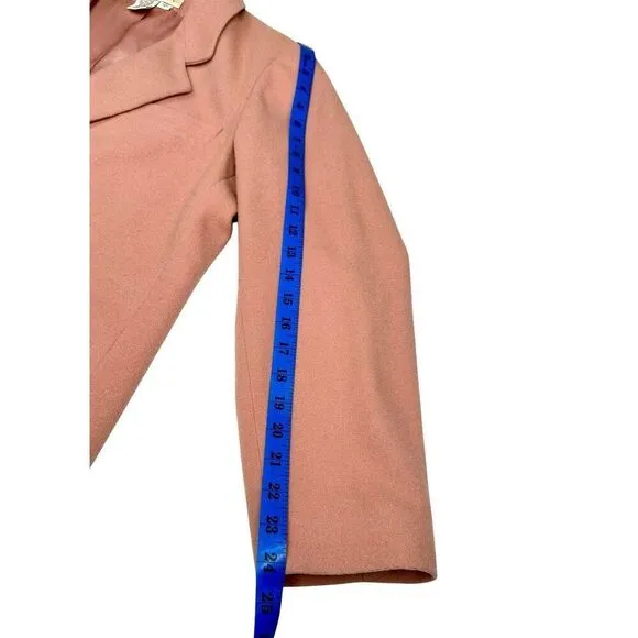 Eddie Bauer 100% Wool Blazer Double Button Close Pink Lined Women’s Size Medium
