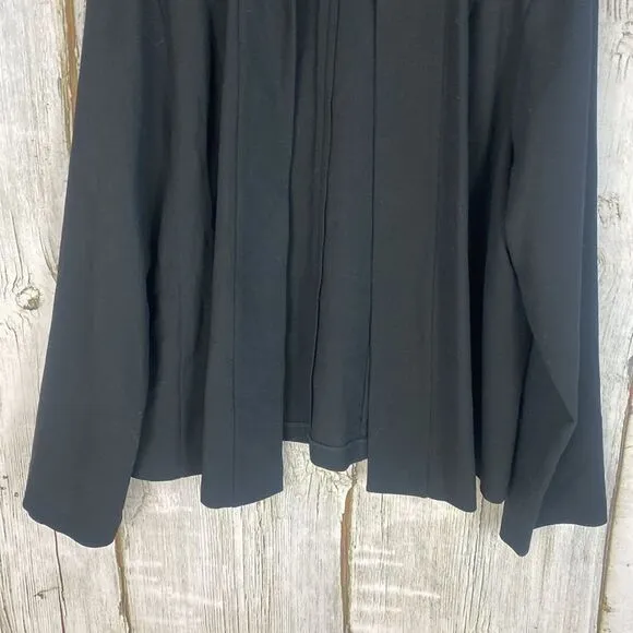 Eileen Fisher Dottie Luck Merino Wool Open Cardigan Blazer Size Large   Clt