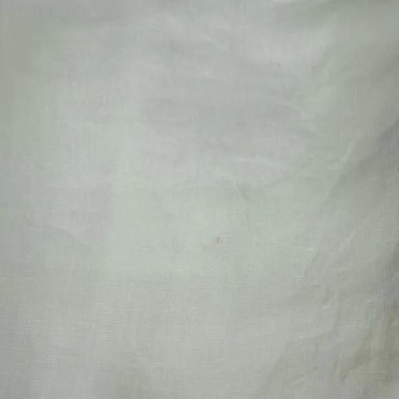 Eileen Fisher Organic Linen Faux Wrap Front Skirt White Small