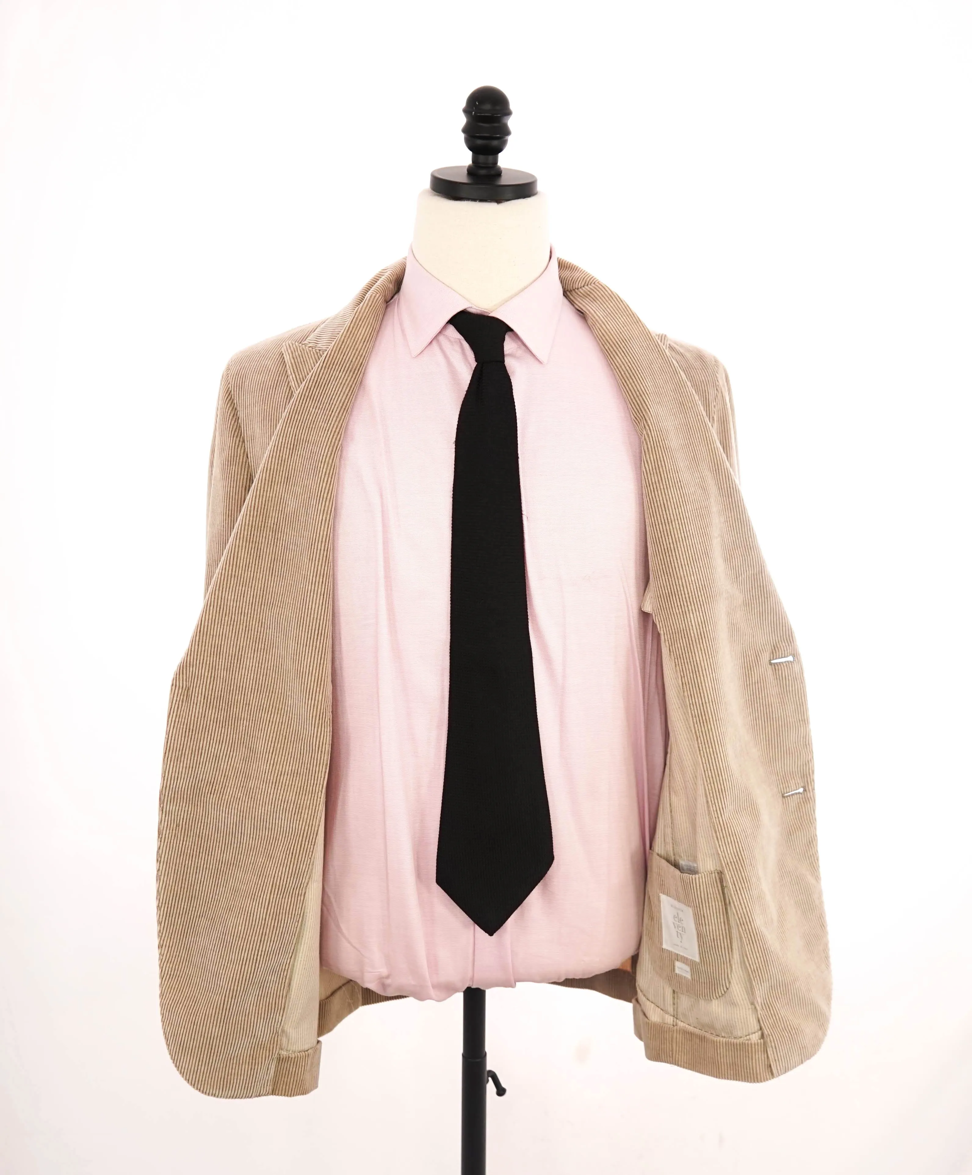 ELEVENTY - By ERMENEGILDO ZEGNA "CASHMERE CORDUROY" Neutral Suit - 40 US