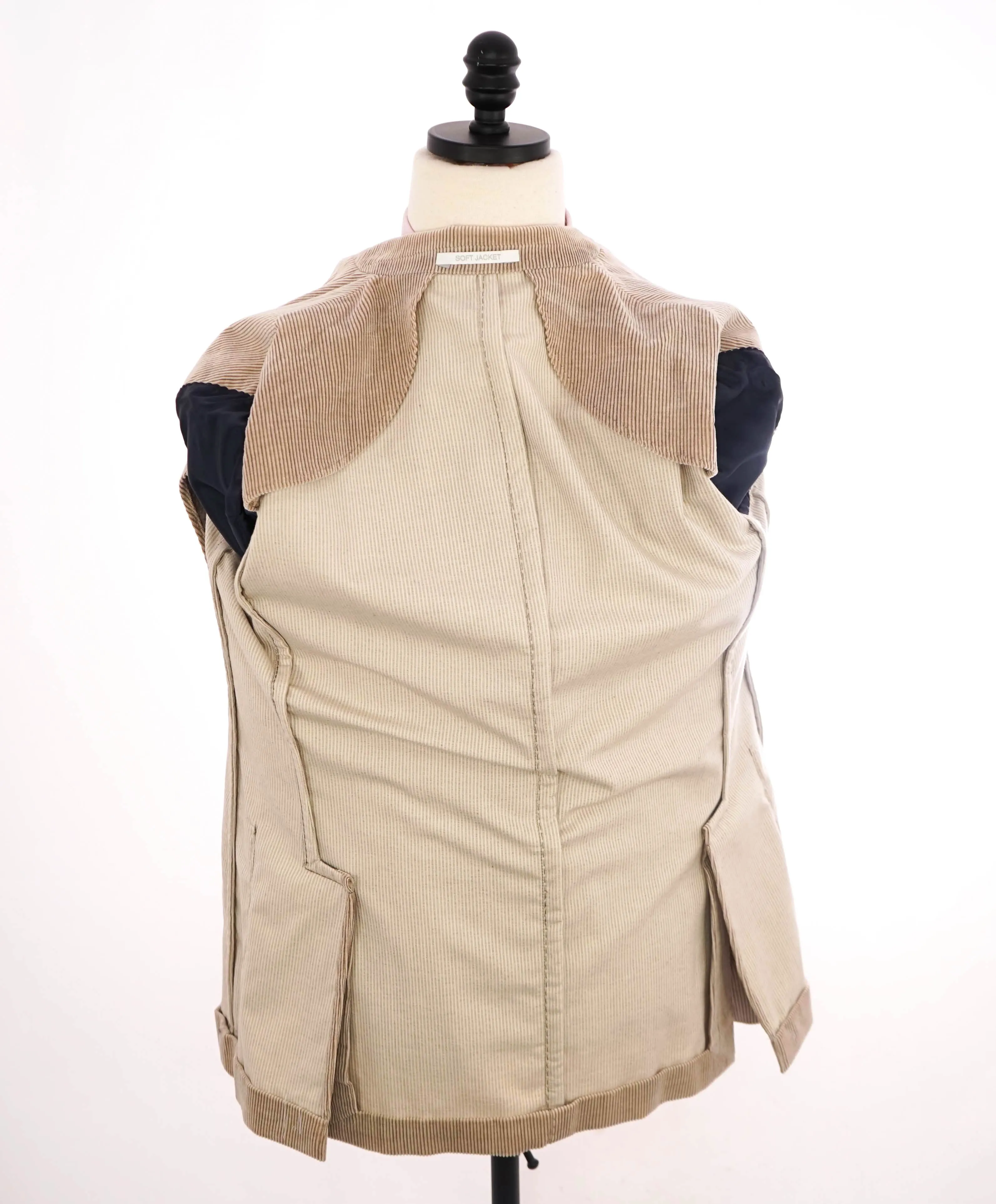 ELEVENTY - By ERMENEGILDO ZEGNA "CASHMERE CORDUROY" Neutral Suit - 40 US