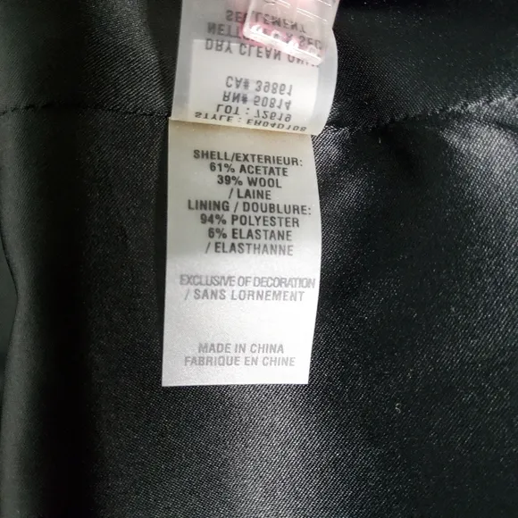 Elie Tahari Textured Black Blazer With Satin Ruched Collar Black Size Medium