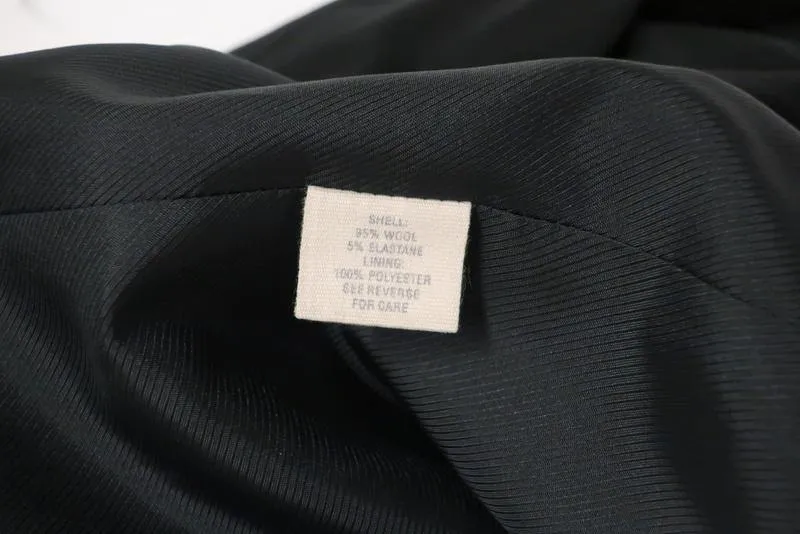 Elizabeth and James Blazer Black Stretch Wool Size 2 Short Sleeve Jacket
