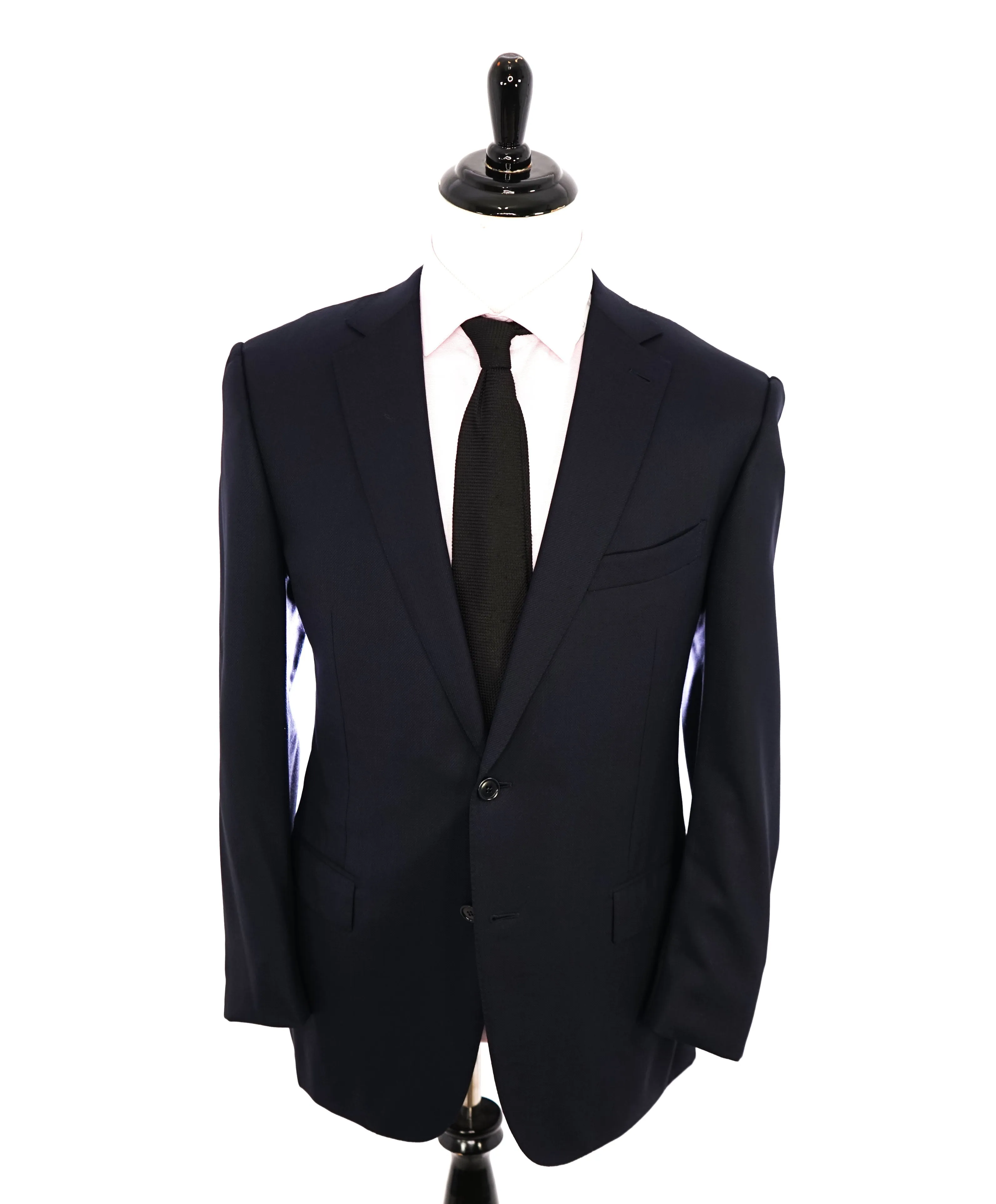 ERMENEGILDO ZEGNA - "Cool Effect" Blue Oxford Royal Weave Blazer - 44R