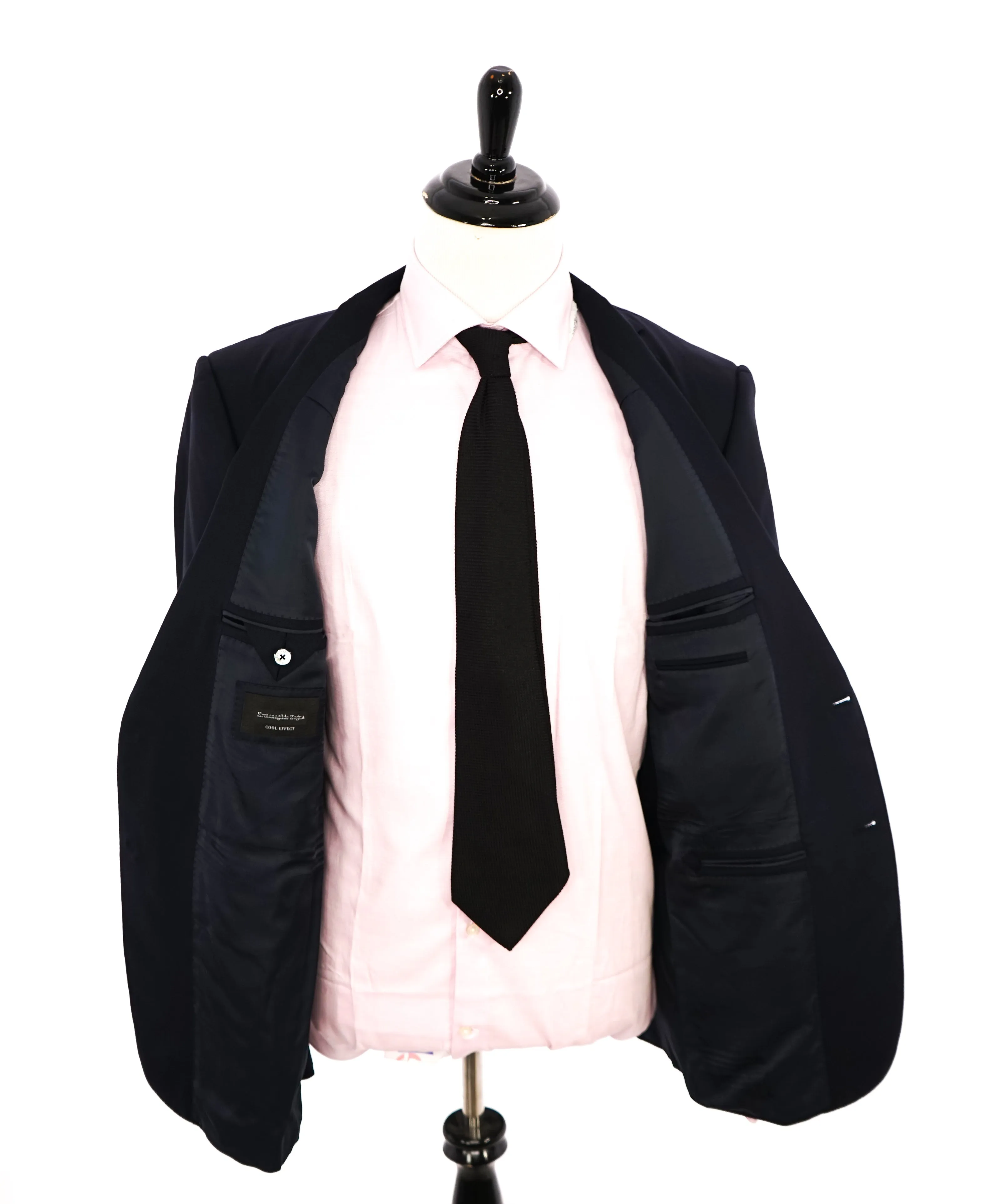 ERMENEGILDO ZEGNA - "Cool Effect" Blue Oxford Royal Weave Blazer - 44R