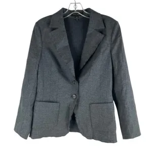Escada Virgin Wool Cashmere Blazer Jacket Dark Gray Size 40