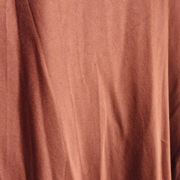 ESQUALO Women's Rust Brown Sateen Skirt, Size 8