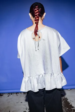 Evan Blouse in Blue   White Stripe