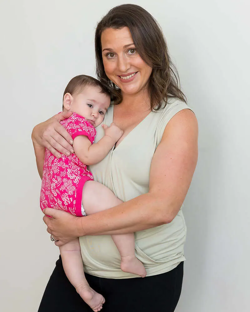 Every Way Maternity to Nursing Wrap Tank Top