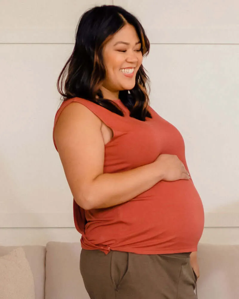 Every Way Maternity to Nursing Wrap Tank Top