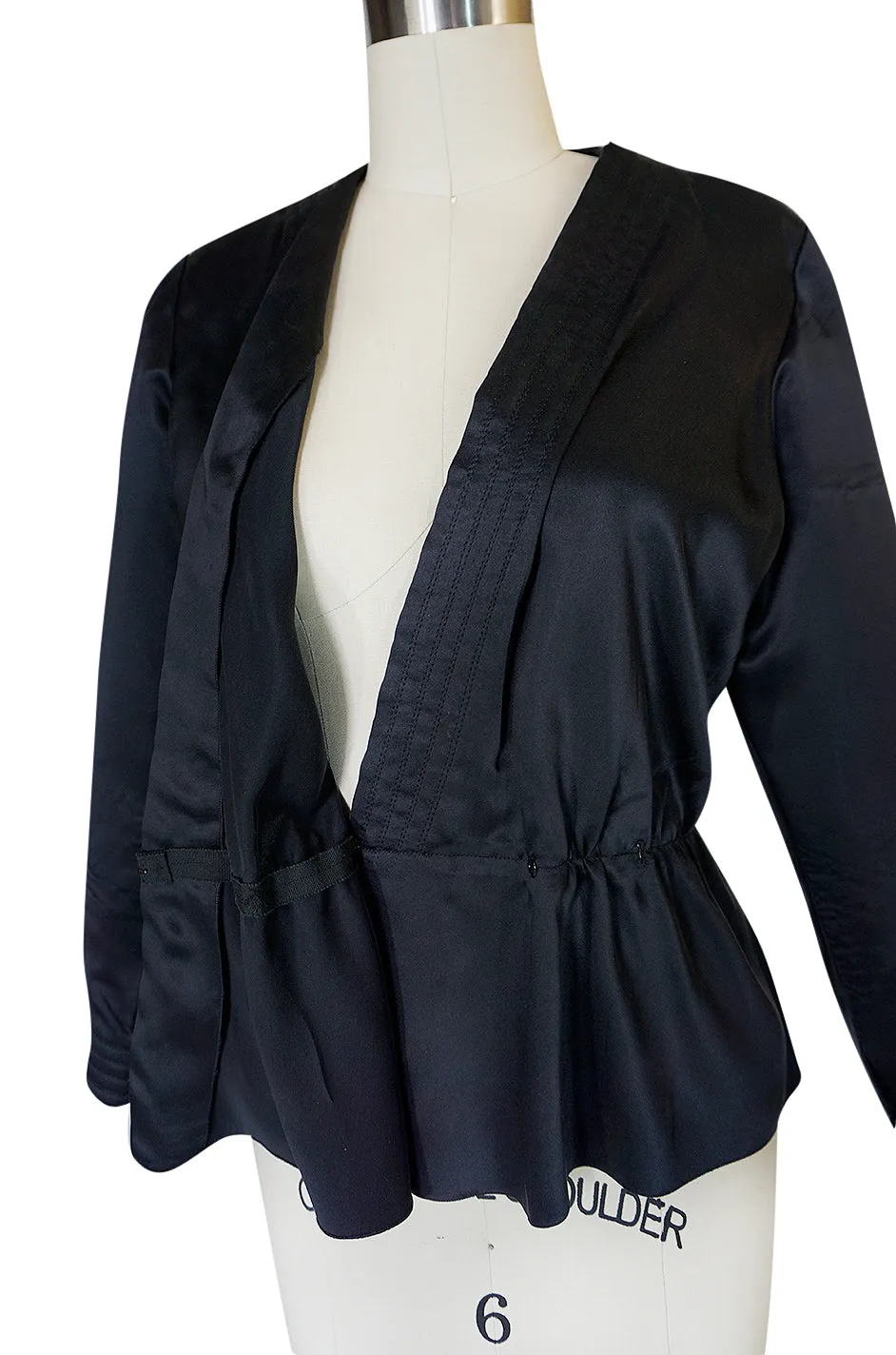 Fall 1978 Christian Dior Haute Couture Black Silk Wrap Top