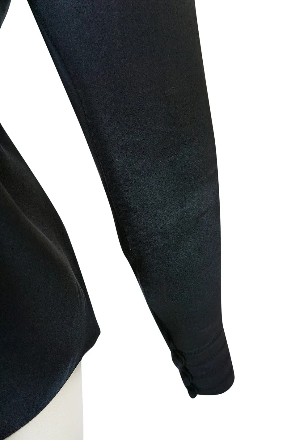 Fall 1978 Christian Dior Haute Couture Black Silk Wrap Top