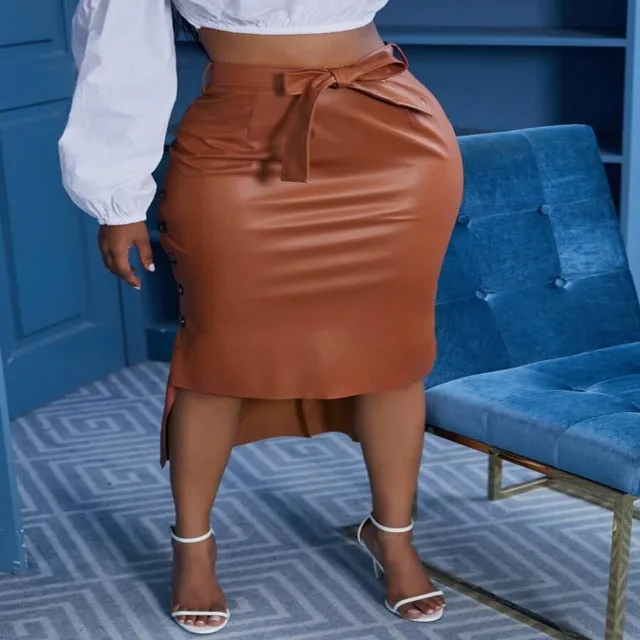 Fallen PU Faux Skirt