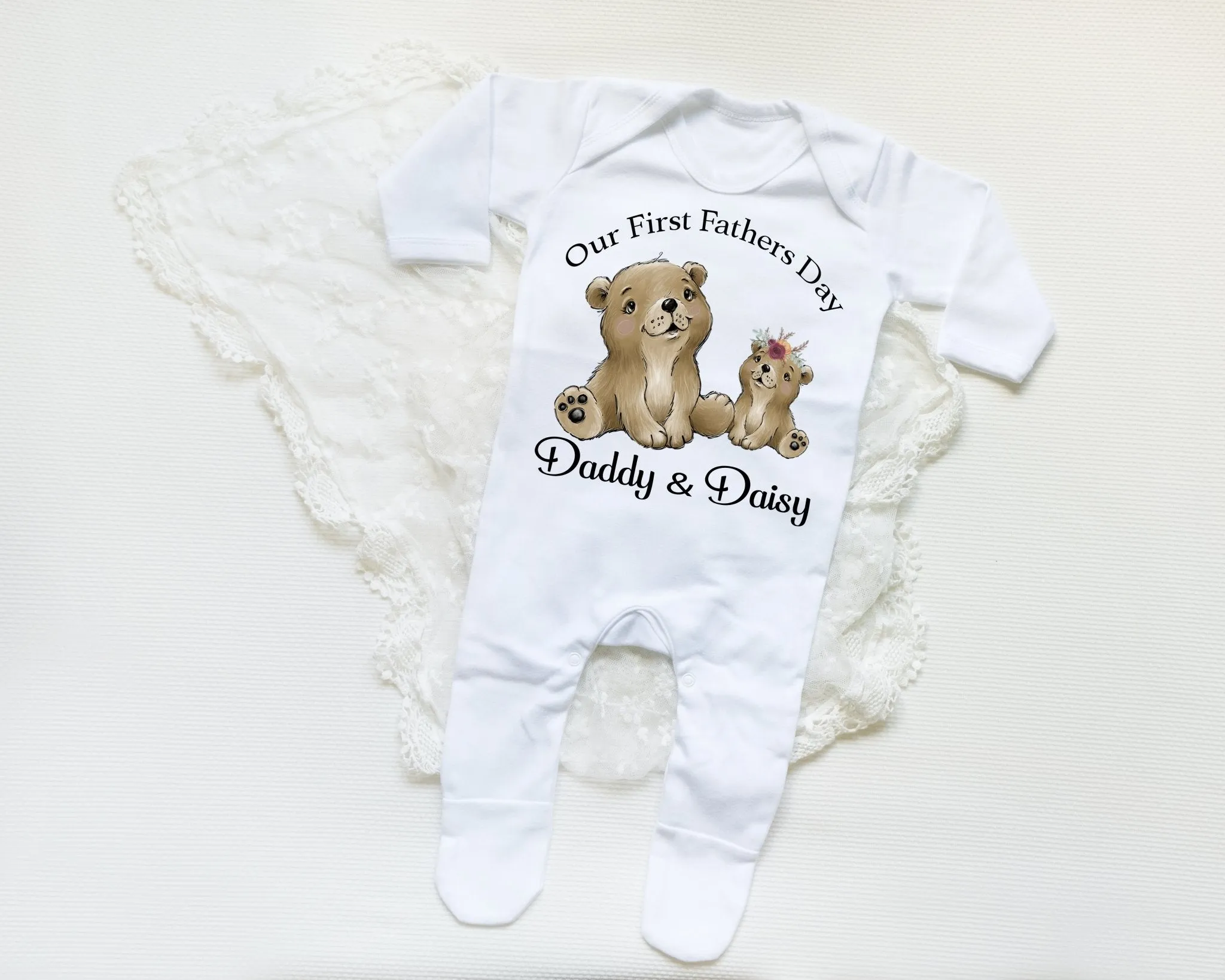 FATHERS DAY - Sleep Suit  - Bear Print