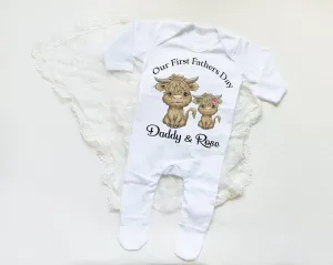 FATHERS DAY - Sleep Suit  -  Cow Print
