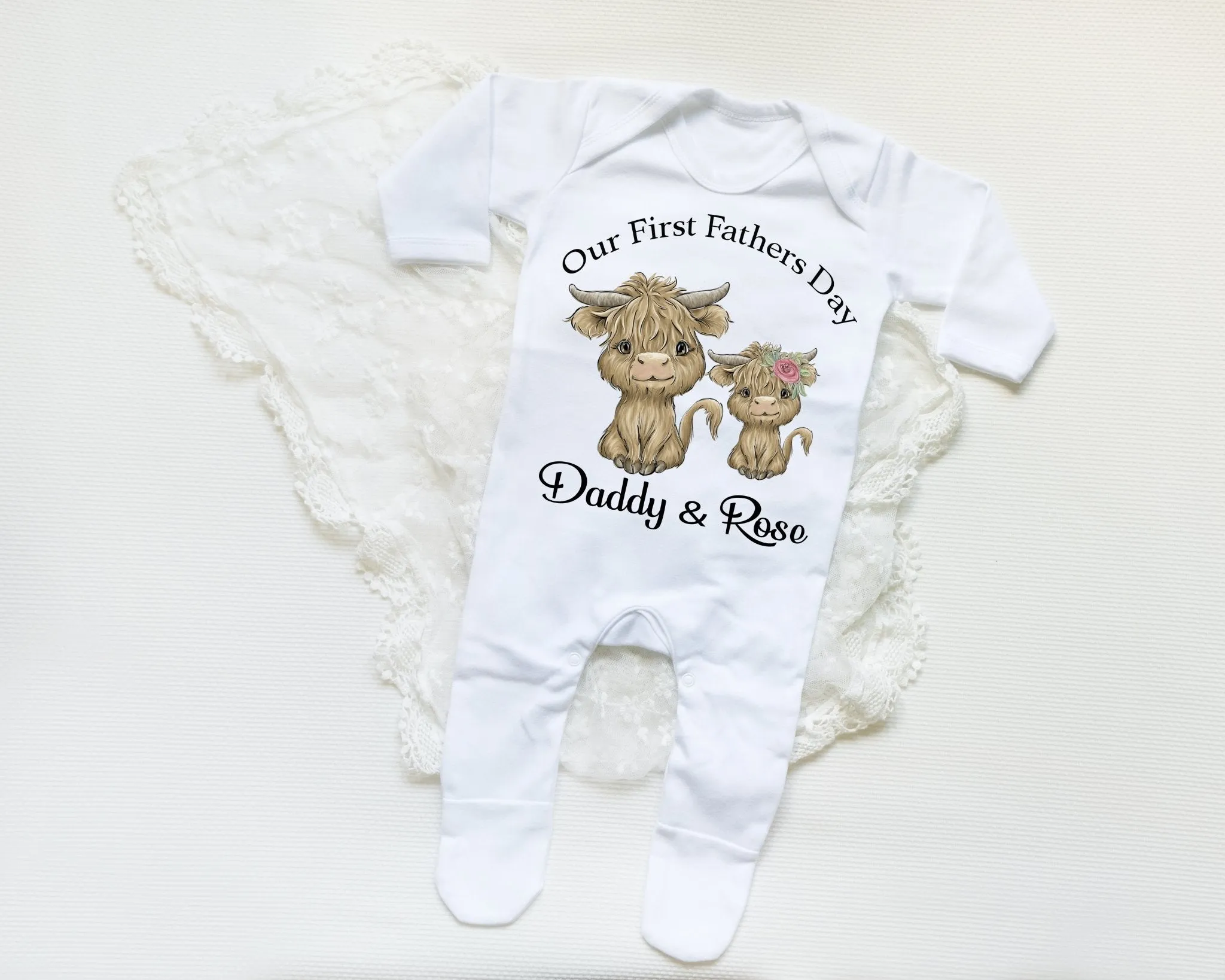 FATHERS DAY - Sleep Suit  -  Cow Print