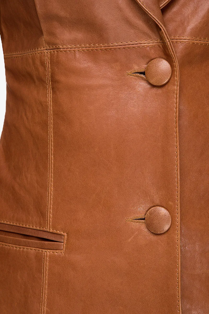 Fitted Patina Leather Jacket