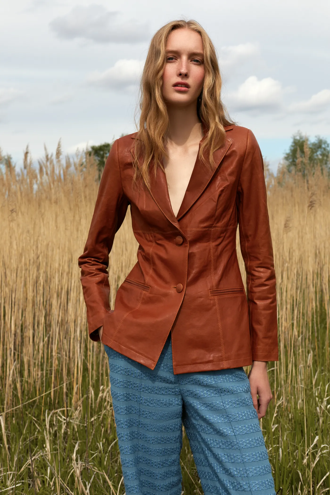 Fitted Patina Leather Jacket