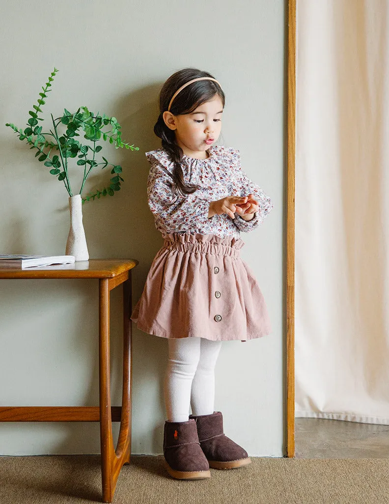 Floral Ruffle Blouse Lilac