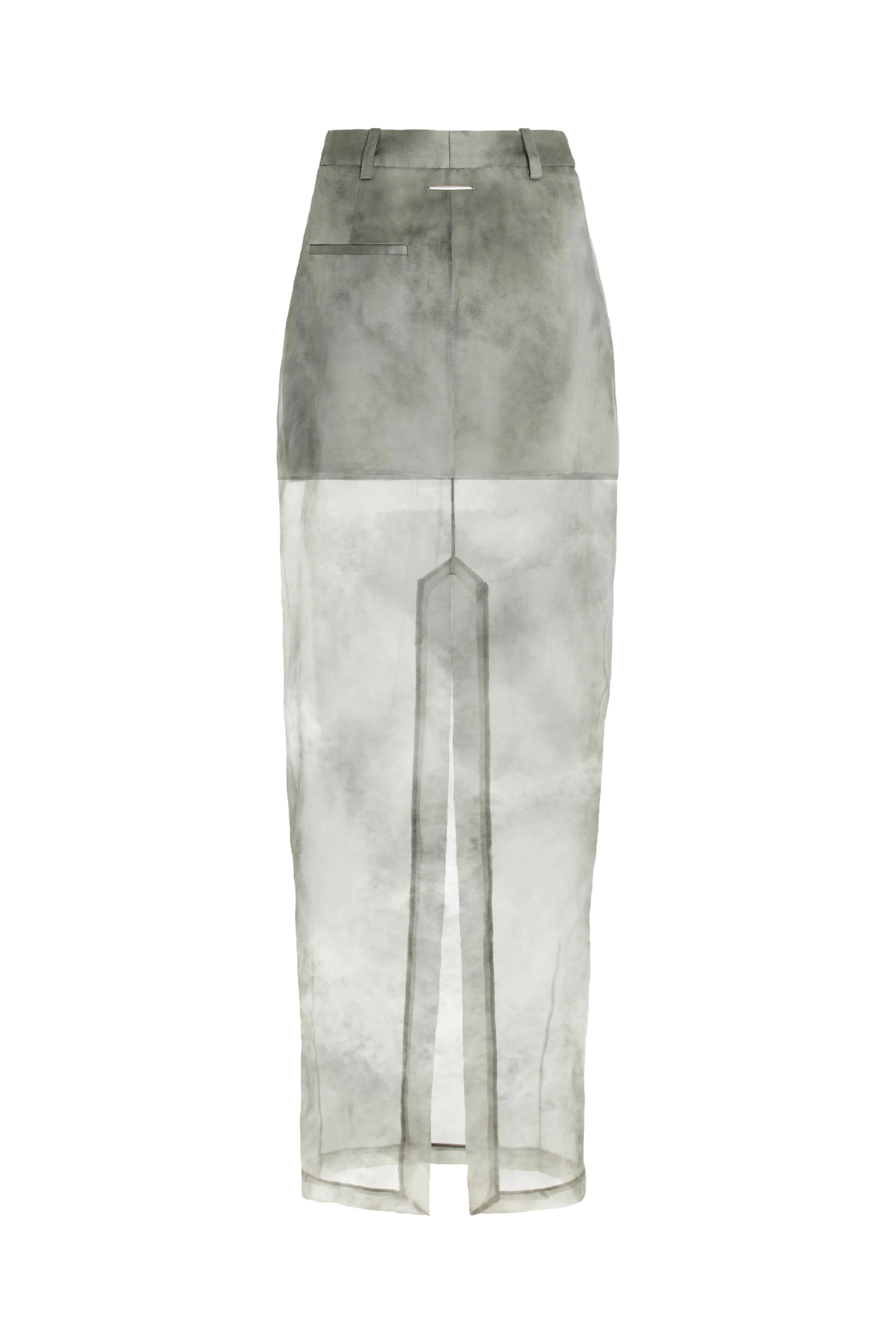 Fog Tailored Silk Midi Skirt