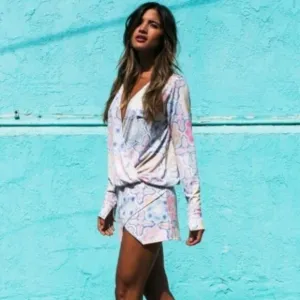 FOR LOVE &amp; LEMONS Mosaic Ole Skirt, Tile Print- Size Large