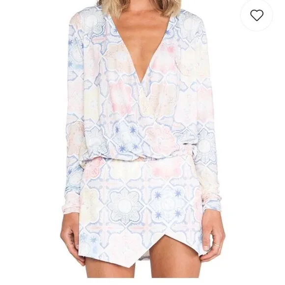 FOR LOVE &amp; LEMONS Mosaic Ole Skirt, Tile Print- Size Large