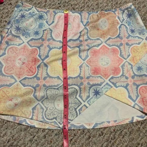 FOR LOVE &amp; LEMONS Mosaic Ole Skirt, Tile Print- Size Large