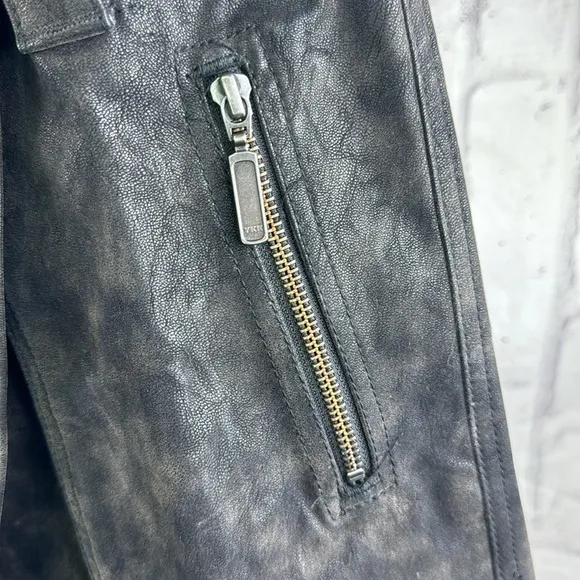 Free People Carson Mini Skirt Vegan Leather Utility Wrap Asymmetric Overlapping