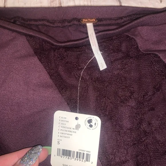 Free People Dreamcatcher purple lace asymmetrical skirt S nwt!