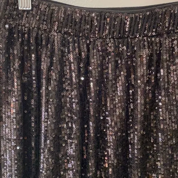 Free People Last Dance Black Sequin Skirt