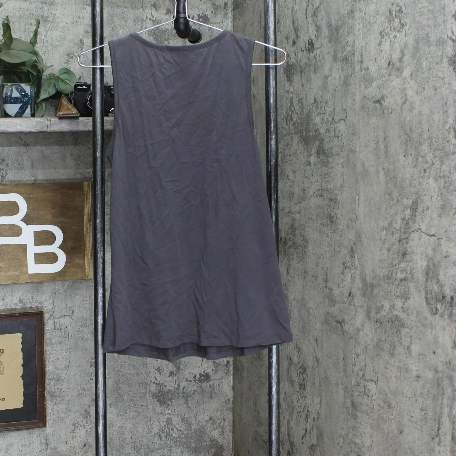 Gap Womens Ruffle Pima Cotton Scoop Neck Tank Top 16699f84bdb75f Gray M