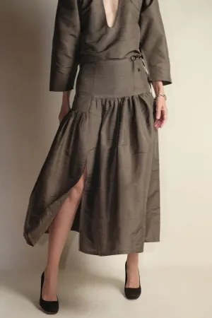 GARDEN SKIRT — DEEP OLIVE