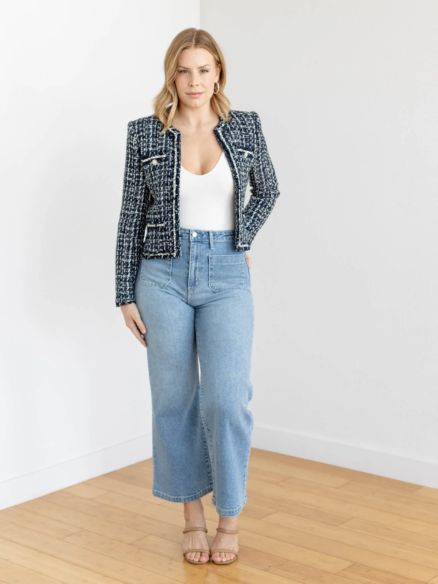 Generation Love Betsy Button Tweed Blazer