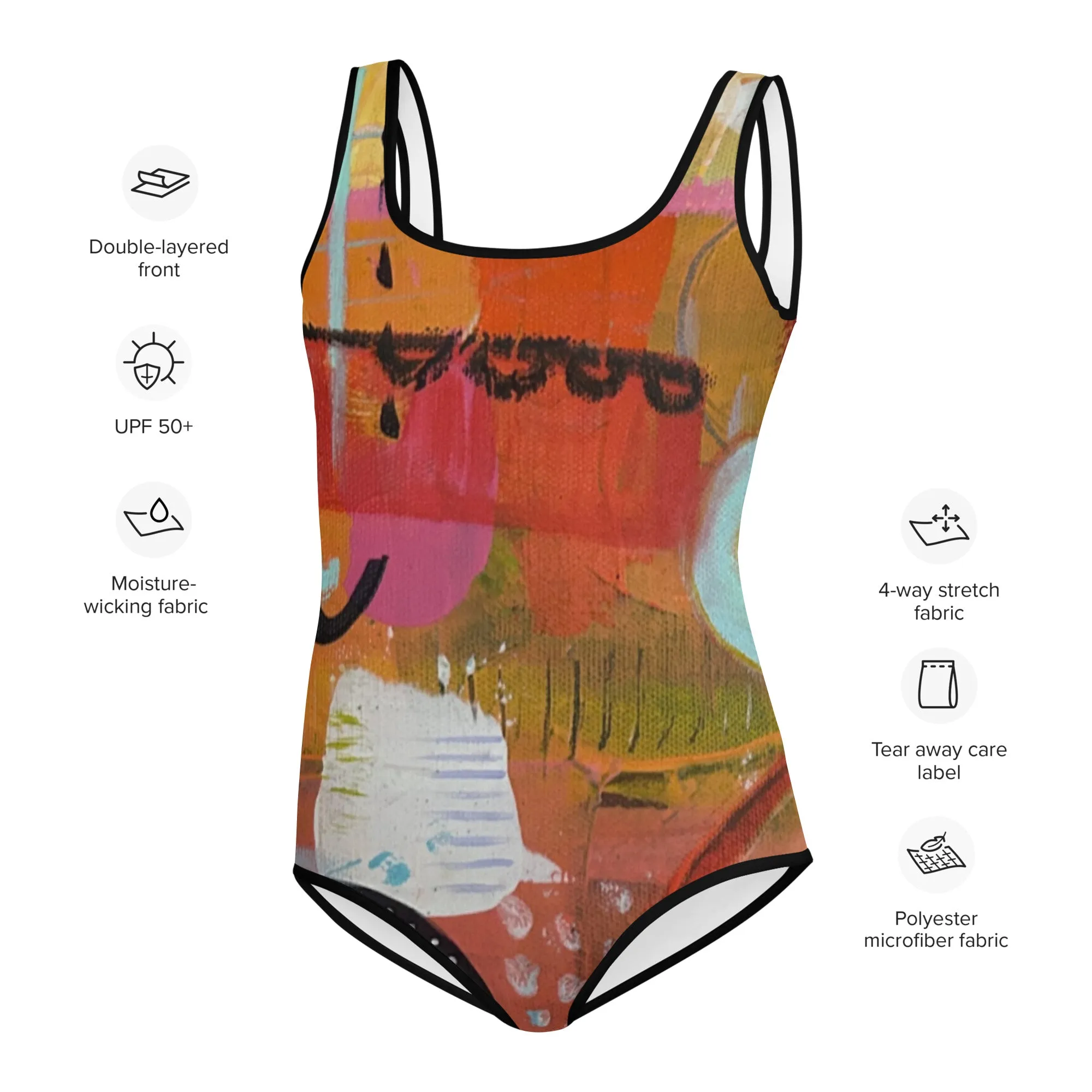 Girls Swimsuit "Circles in the Sand"